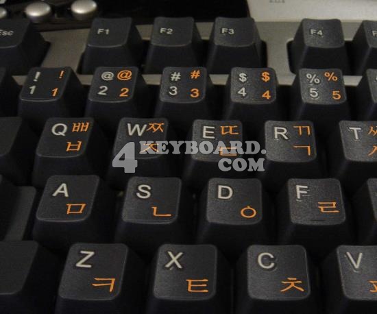 KOREAN TRANSPARENT KEYBOARD STICKER ORANGE  