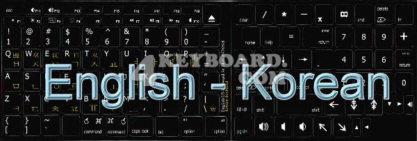 MAC ENGLISH KOREAN KEYBOARD STICKER BLACK  