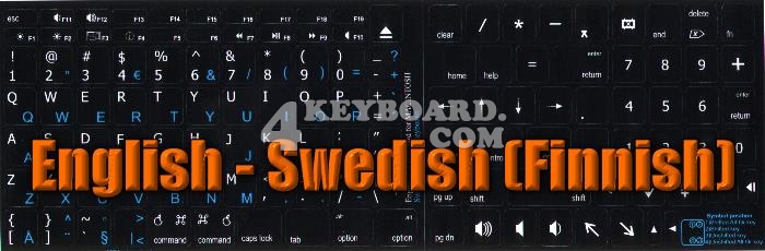  Mac English   Swedish / Finnish stickers