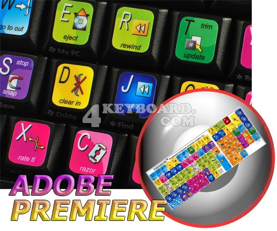 Adobe Premiere keyboard stickers  