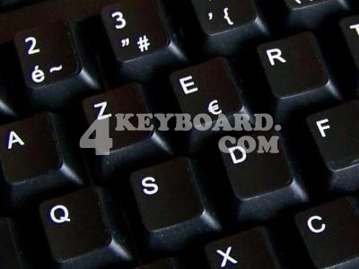 REPLACEMENT FRENCH AZERTY KEYBOARD STICKERS BLACK COLOR  