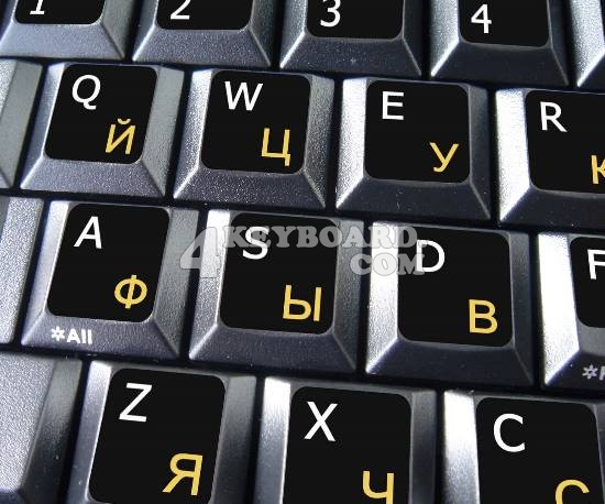 English   Russian Cyrillic keyboard sticker